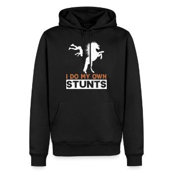 Équitation équestre poney équestre cadeau équestre - Sweat à capuche Premium bio Homme - noir - Devant - Nico (187cm)