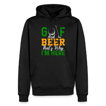 Golf golf club golfer golfer gift - Men’s Premium Organic Hoodie - black - Front - Nico (187cm)