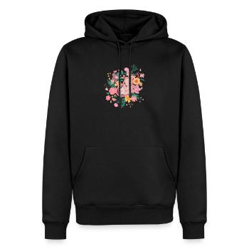 Hebamme Dankeschön - Doula Schwanger Geburtshilfe - Männer Premium Bio Hoodie - Schwarz - Vorne - Nico (187cm)
