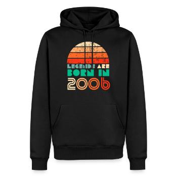 Legends are born in 2006 gift idea - Men’s Premium Organic Hoodie - black - Front - Nico (187cm)