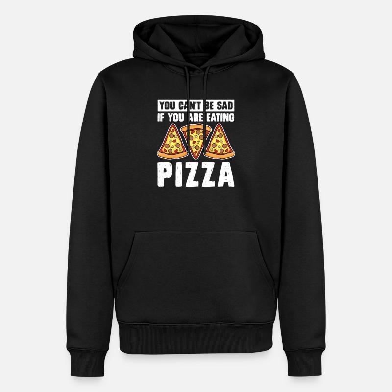 Pizza pizzeria fabricant de pizza - Sweat à capuche Premium bio Homme - noir