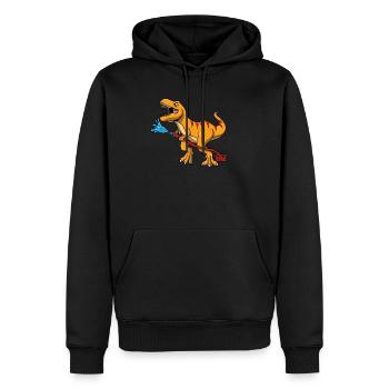 Pompier pompier pompier - Sweat à capuche Premium bio Homme - noir - Devant - Nico (187cm)