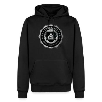 Schreiner, Tischler, Handwerk, Zunftwappen - Männer Premium Bio Hoodie - Schwarz - Vorne - Nico (187cm)