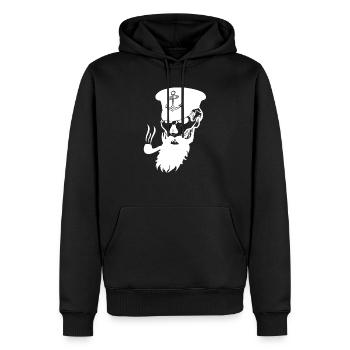 Voilier capitaine marin - Sweat à capuche Premium bio Homme - noir - Devant - Nico (187cm)