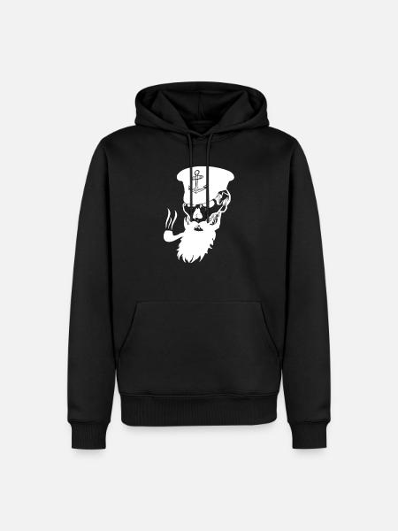 Sailing sailboat captain sailor - Men’s Premium Organic Hoodie - black