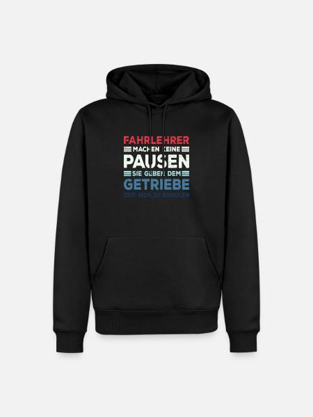 Fahrlehrer Fahranfänger Prüfung Fahrschule Auto - Männer Premium Bio Hoodie - Schwarz