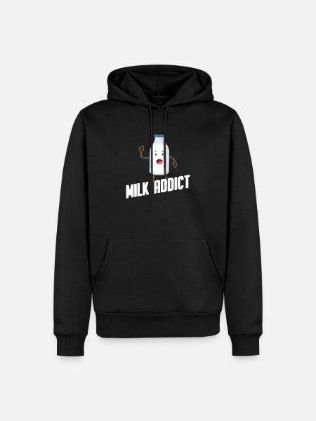 Milk raw milk whole milk - Men’s Premium Organic Hoodie - black
