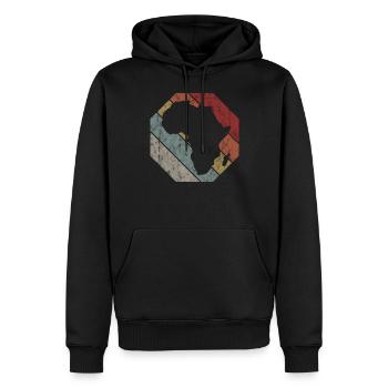 Afrika Safari Africa Geschenk Retro Südafrika Afro - Männer Premium Bio Hoodie - Schwarz - Vorne - Nico (187cm)