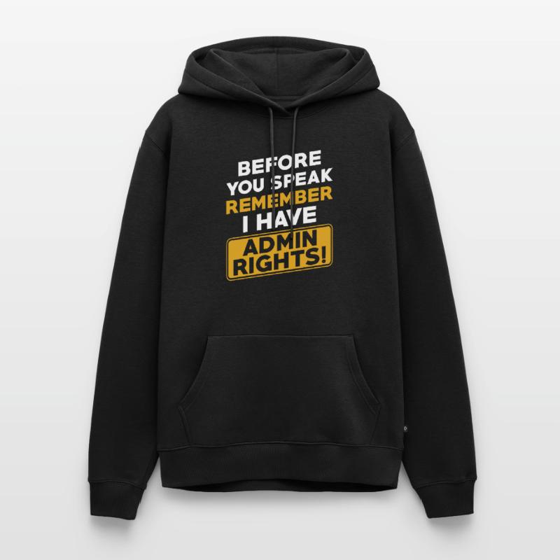 Administrator Computer Scientist Programmer Admin Men’s Premium Organic Hoodie