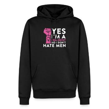 Feminismus Frauenpower Feminist - Männer Premium Bio Hoodie - Schwarz - Vorne - Nico (187cm)
