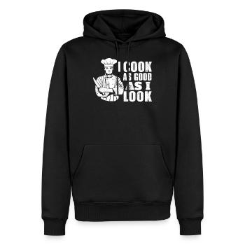 Kochen Koch Küche Chefkoch Köchin Essen Geschenk - Männer Premium Bio Hoodie - Schwarz - Vorne - Nico (187cm)