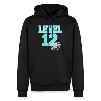 Level 12 completed 12. Geburtstag Geboren 2013 - Männer Premium Bio Hoodie - Schwarz - Vorne - Nico (187cm)
