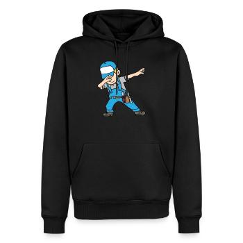 Examen de maîtrise en mécanique Dabbing Artisan Dab - Sweat à capuche Premium bio Homme - noir - Devant - Nico (187cm)