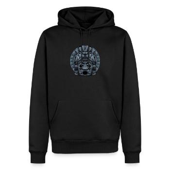 Guerriers Incas de la culture maya aztèque - Sweat à capuche Premium bio Homme - noir - Devant - Nico (187cm)