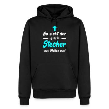 Krankenpfleger Arzt Geilster Stecher Auf Station - Männer Premium Bio Hoodie - Schwarz - Vorne - Nico (187cm)