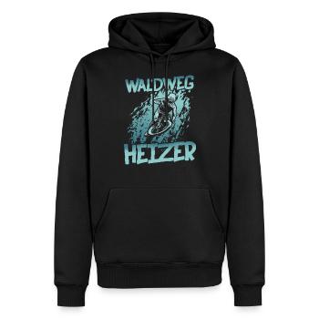Waldweg Heizer - MTB Downhill Mountain Bike - Männer Premium Bio Hoodie - Schwarz - Vorne - Nico (187cm)