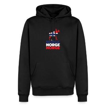 Norwegen mit Elch - Männer Premium Bio Hoodie - Schwarz - Vorne - Nico (187cm)