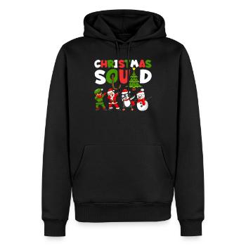 Christmas Squad Funny Xmas Tree Dabbing Santa Elfe - Sweat à capuche Premium bio Homme - noir - Devant - Nico (187cm)