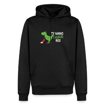 Tyranno Saugus Rex Dinosaurier - Männer Premium Bio Hoodie - Schwarz - Vorne - Nico (187cm)