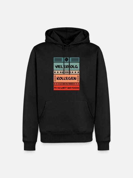 Abschiedsgeschenk Arbeitskollege - Männer Premium Bio Hoodie - Schwarz