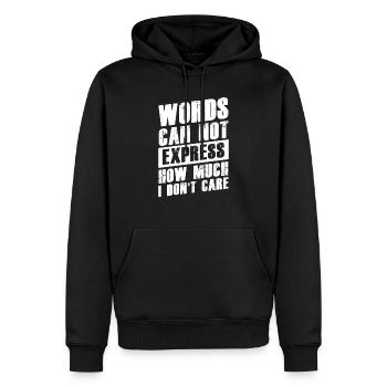 Introverti Misanthrope Anti Socialement Distant - Sweat à capuche Premium bio Homme - noir - Devant - Nico (187cm)