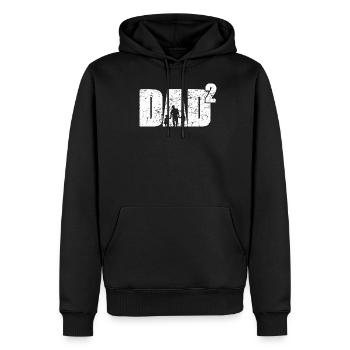 zweifacher Papa Vater zwei Kinder Vatertag - Männer Premium Bio Hoodie - Schwarz - Vorne - Nico (187cm)