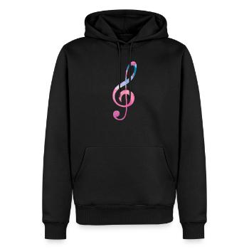Chorale répétition chorale chanteurs - Sweat à capuche Premium bio Homme - noir - Devant - Nico (187cm)