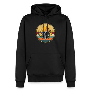 Retro Elektriker Elektroniker Elektromeister - Männer Premium Bio Hoodie - Schwarz - Vorne - Nico (187cm)