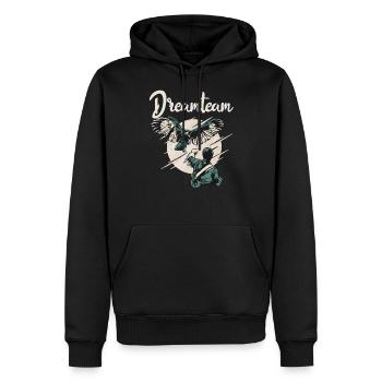 Falkner cadeau de fauconnière Chasse de Beiz - Sweat à capuche Premium bio Homme - noir - Devant - Nico (187cm)