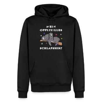 Ma chemise de nuit officielle mignonne chemise Koala - Sweat à capuche Premium bio Homme - noir - Devant - Nico (187cm)
