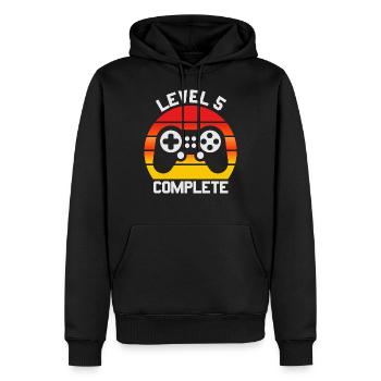 5th Anniversary Gift, Funny 5 Year Anniversary - Men’s Premium Organic Hoodie - black - Front - Nico (187cm)