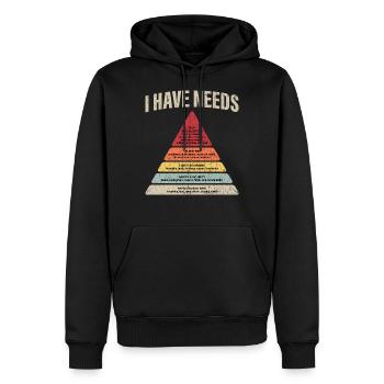 I Have Needs Psychology Psychologist Funny Apparel - Männer Premium Bio Hoodie - Schwarz - Vorne - Nico (187cm)