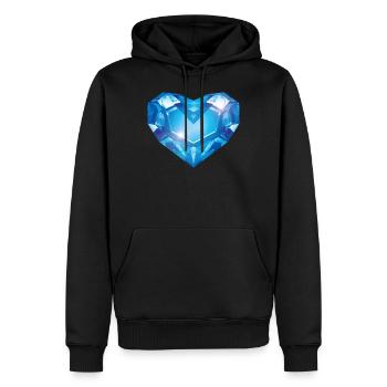 Valentine's day heart - Men’s Premium Organic Hoodie - black - Front - Nico (187cm)