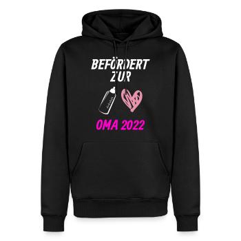 Befördert zur Oma 2022 Großmutter Geschenk - Männer Premium Bio Hoodie - Schwarz - Vorne - Nico (187cm)