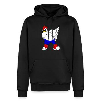 Dabbing poulet Dab danse paysan drôle cadeau - Sweat à capuche Premium bio Homme - noir - Devant - Nico (187cm)