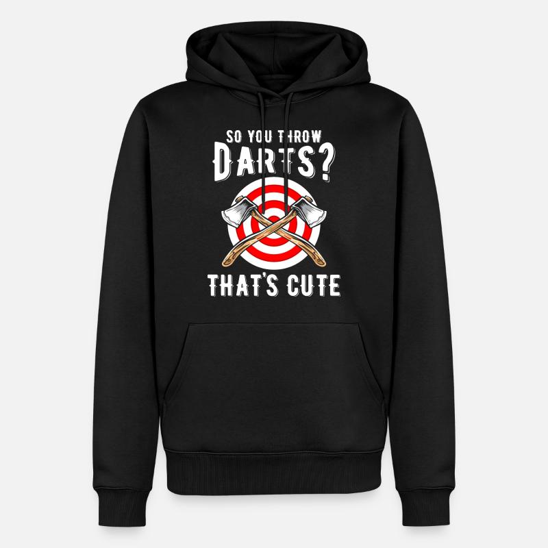 Axt-Werfen Team Geschenk - Männer Premium Bio Hoodie - Schwarz