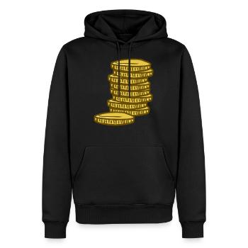 Pièces - Sweat à capuche Premium bio Homme - noir - Devant - Nico (187cm)