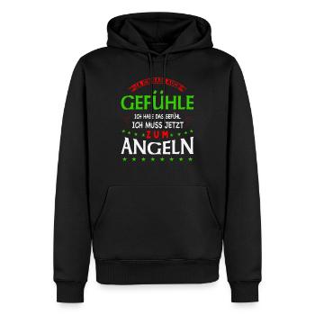Fishing Fishing Fishing Fishing Fishing Fishing Angel Gift - Men’s Premium Organic Hoodie - black - Front - Nico (187cm)