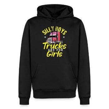 Trucker Truck Driver Truck Driver Brummi Gift - Men’s Premium Organic Hoodie - black - Front - Nico (187cm)