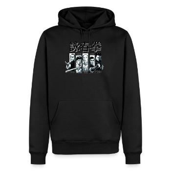 kung-fu - Sweat à capuche Premium bio Homme - noir - Devant - Nico (187cm)