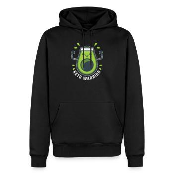 Keto Diät Ketogen Ketose Kohlenhydrate - Männer Premium Bio Hoodie - Schwarz - Vorne - Nico (187cm)