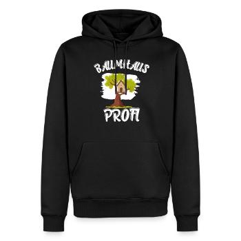 Baumhaus Bauen Profi Papa Vater Heimwerker - Männer Premium Bio Hoodie - Schwarz - Vorne - Nico (187cm)