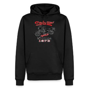 Krad Zündapp KS 50 Watercooled - Männer Premium Bio Hoodie - Schwarz - Vorne - Nico (187cm)
