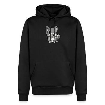 Kawaii Anime Wolf Wildnis Wölfe - Männer Premium Bio Hoodie - Schwarz - Vorne - Nico (187cm)