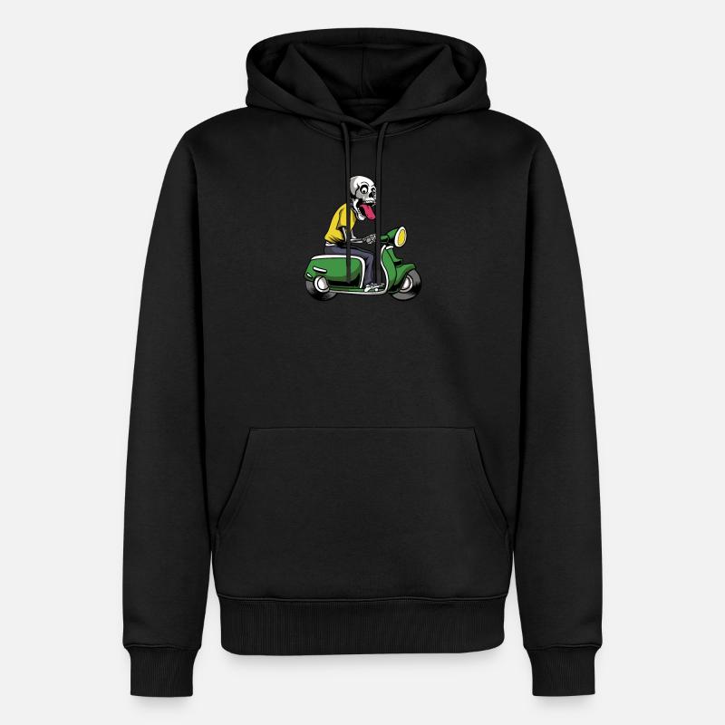 Motorroller Mofa Moped Roller - Männer Premium Bio Hoodie - Schwarz
