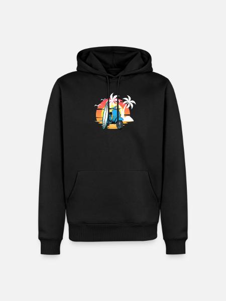Scooter Mofa Moped Roller - Men’s Premium Organic Hoodie - black