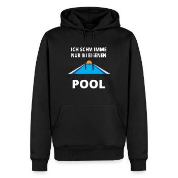 pool garten schwimmen T-Shirt sommer - Männer Premium Bio Hoodie - Schwarz - Vorne - Nico (187cm)