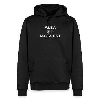 Latin - Alea iacta est - Sweat à capuche Premium bio Homme - noir - Devant - Nico (187cm)