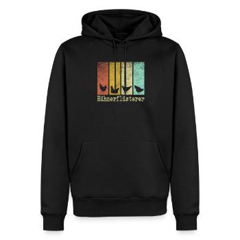 Chicken Whisperer - Chicken Design - Men’s Premium Organic Hoodie - black - Front - Nico (187cm)