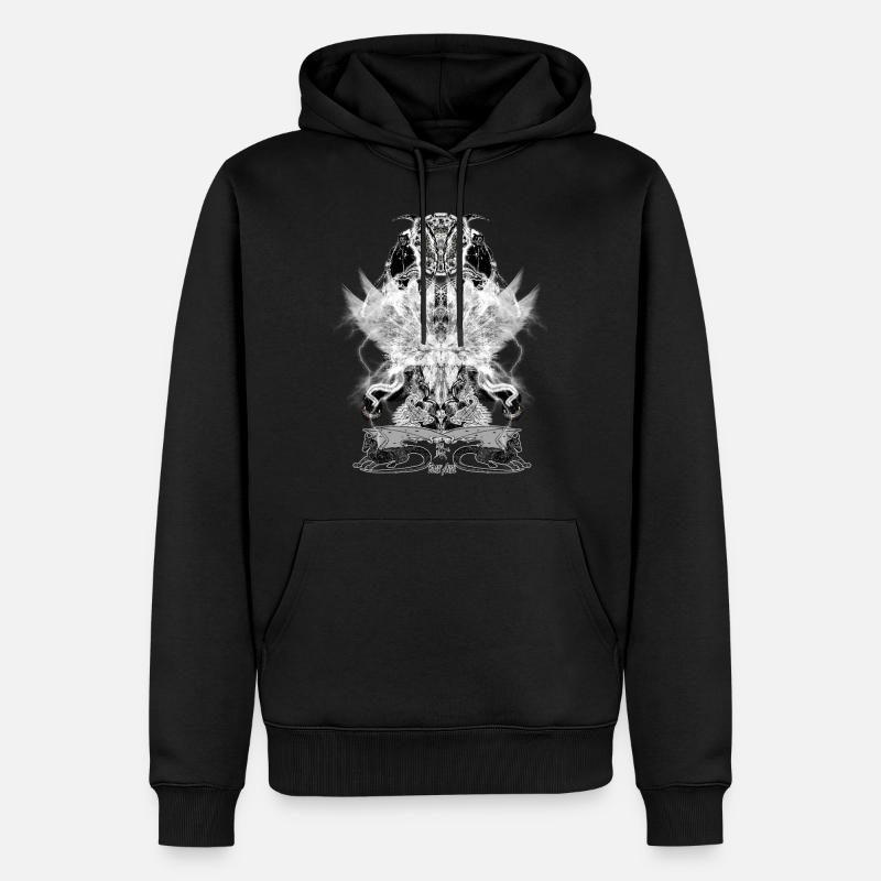 Schwarzer Engel 2021 08B - Männer Premium Bio Hoodie - Schwarz